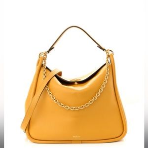 Mulberry Leighton Deep Amber Small Classic Grain Yellow